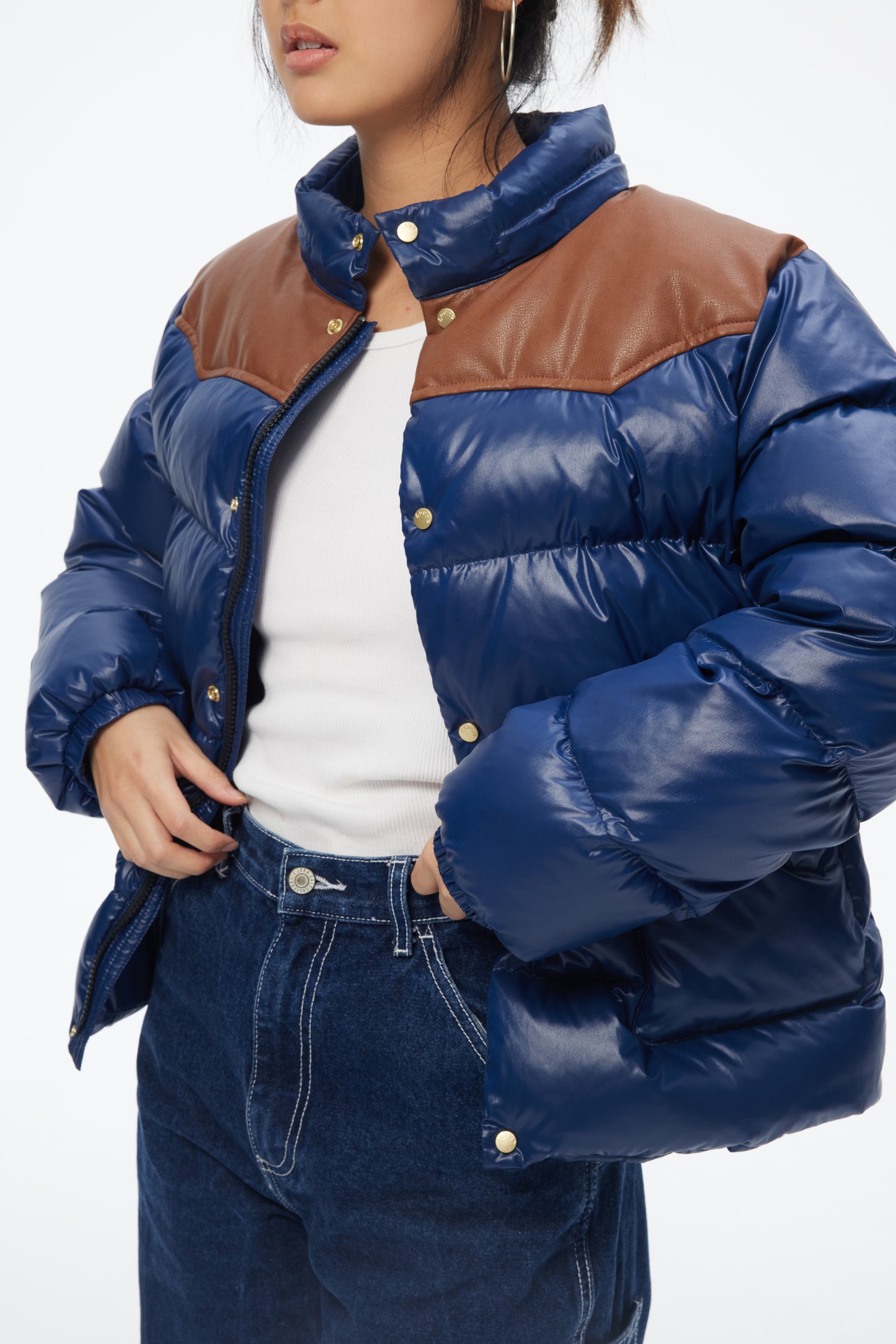 【Pre-order】HyperPuff™ Glossy - Short Puffer Jacket in Deep Ocean