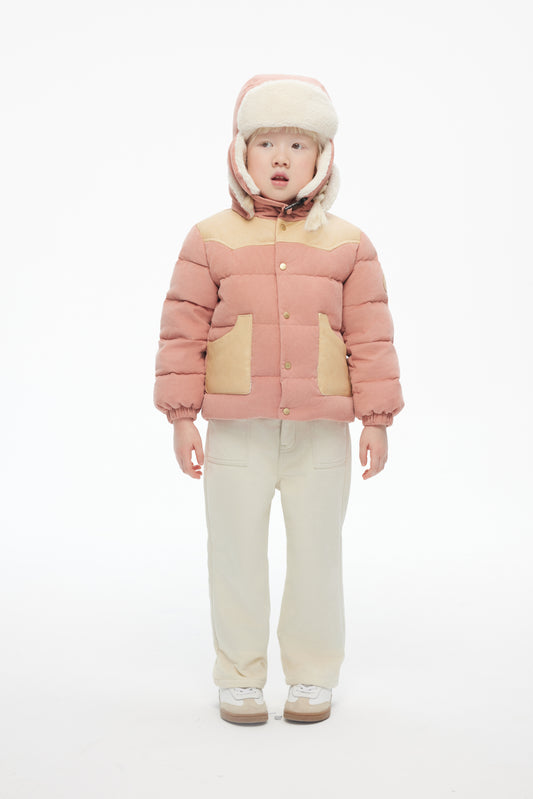 【Pre-order】HyperPuff™ Plush Curdoroy - Short Puffer Jacket in Rose Dust