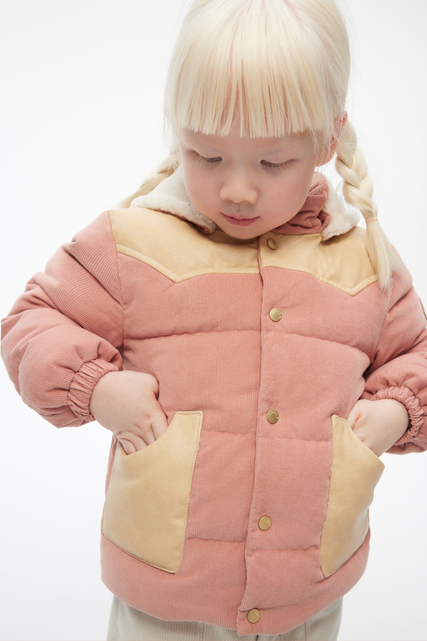 【Pre-order】HyperPuff™ Plush Curdoroy - Short Puffer Jacket in Rose Dust