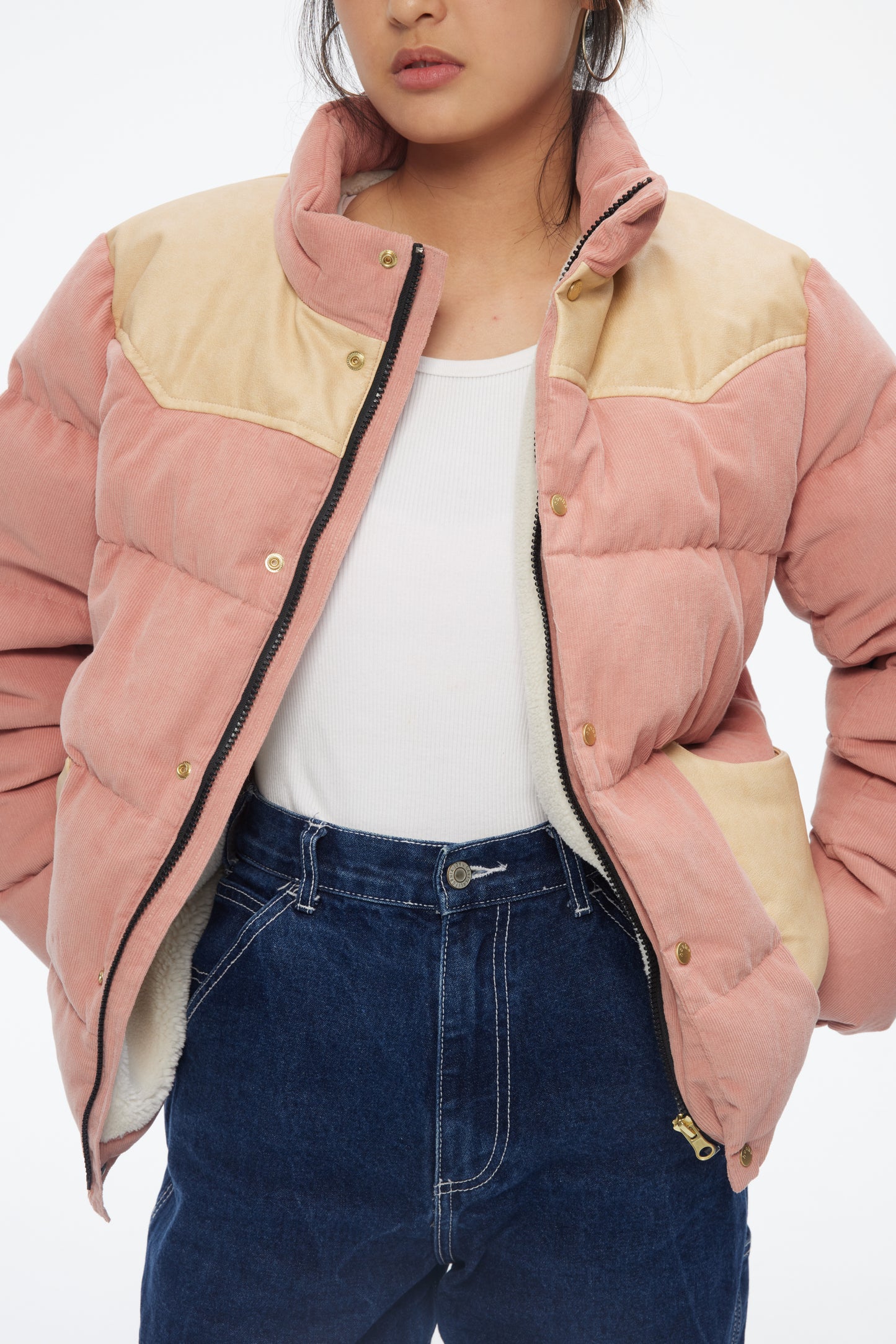 【Pre-order】HyperPuff™ Plush Curdoroy - Short Puffer Jacket in Rose Dust